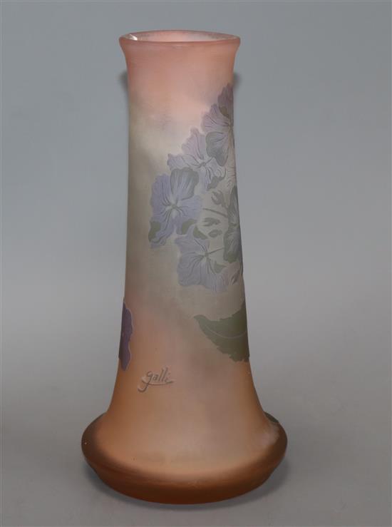 A Galle cameo vase height 24cm